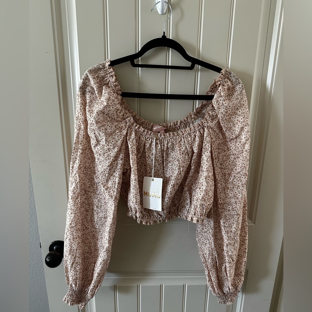 Show me your mumu new with tags patterned blouse